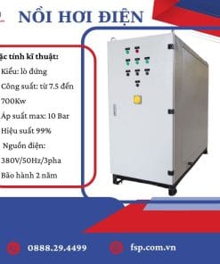 Lò Hơi Điện Công Nghiệp 3 Pha FSP – Hiệu Suất 98%, An Toàn, Tiết Kiệm