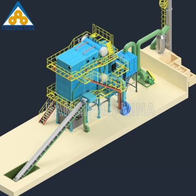 Lò hơi đốt trấu