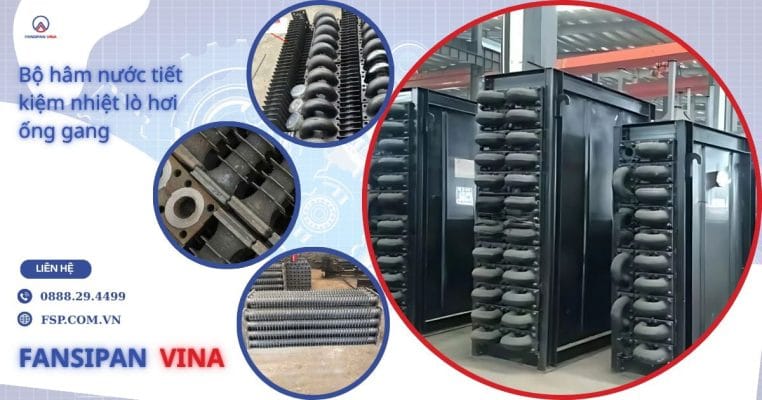 Bộ Hâm Nước Ecomonizer tiết kiệm nhiệt lò hơi bằng gang 10 Bo ham nuoc lo hoi bang gang 1 2